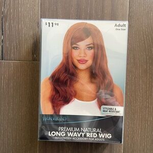 Wonderland long wavy red wig. NWT